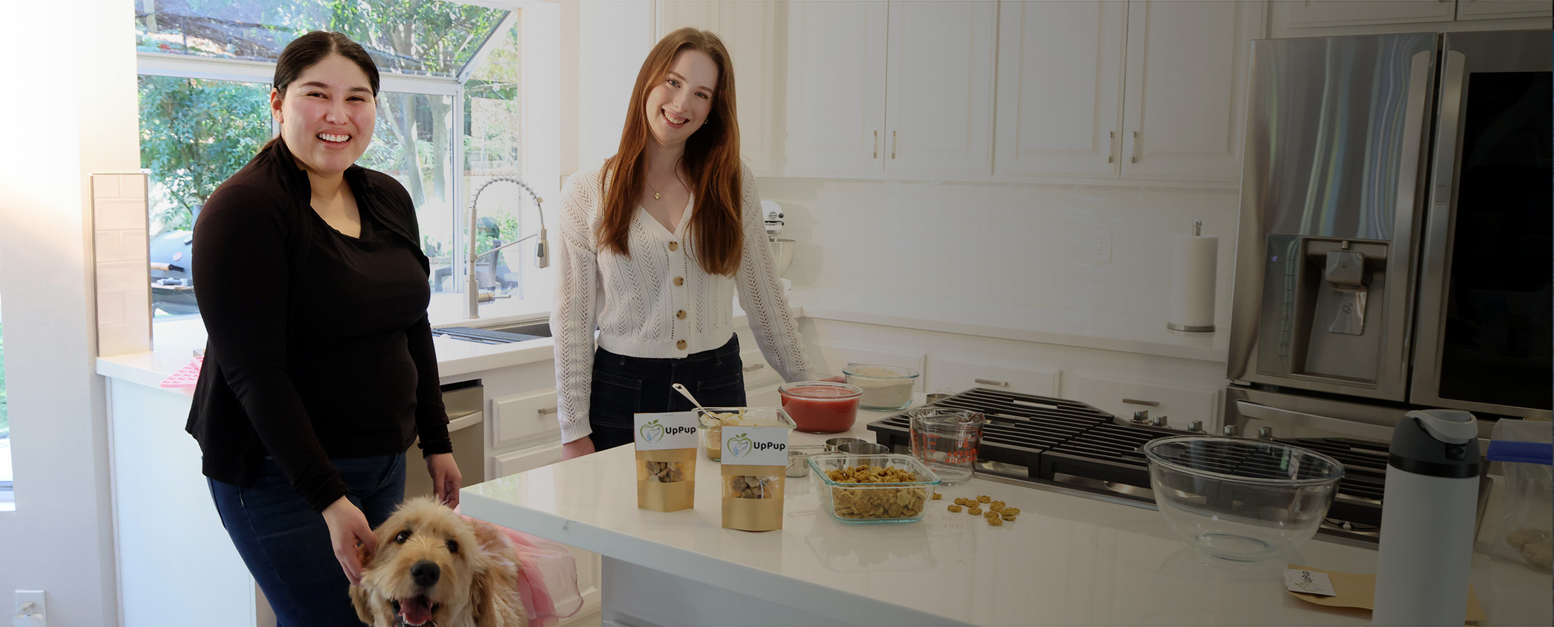 UpPup cofounders in the kitchen