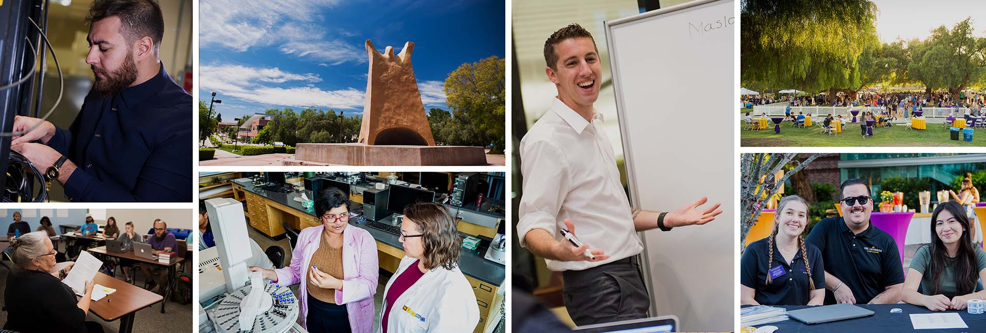 Collage of people at Cal Lutheran