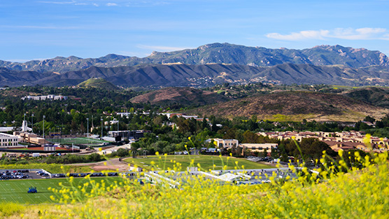 View of Santa Monica Mountains from Campus